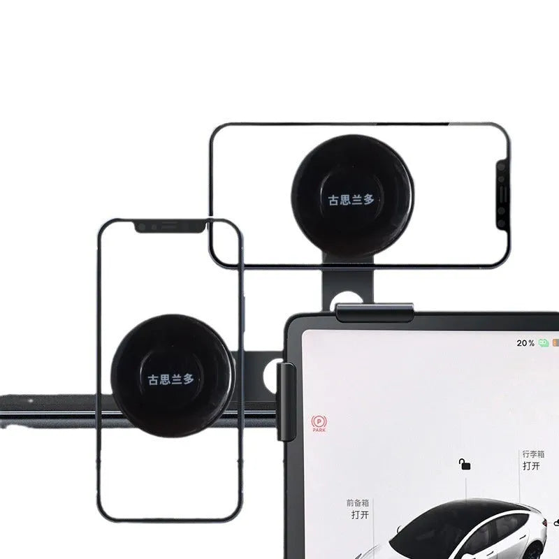 Vacuum adsorption car phone mount for Tesla dashboard with nano pad