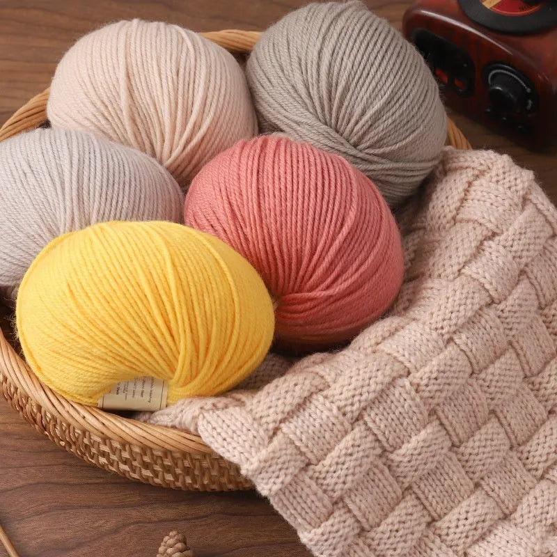 Hand knitting wool thread for baby garments in multiple colour options
