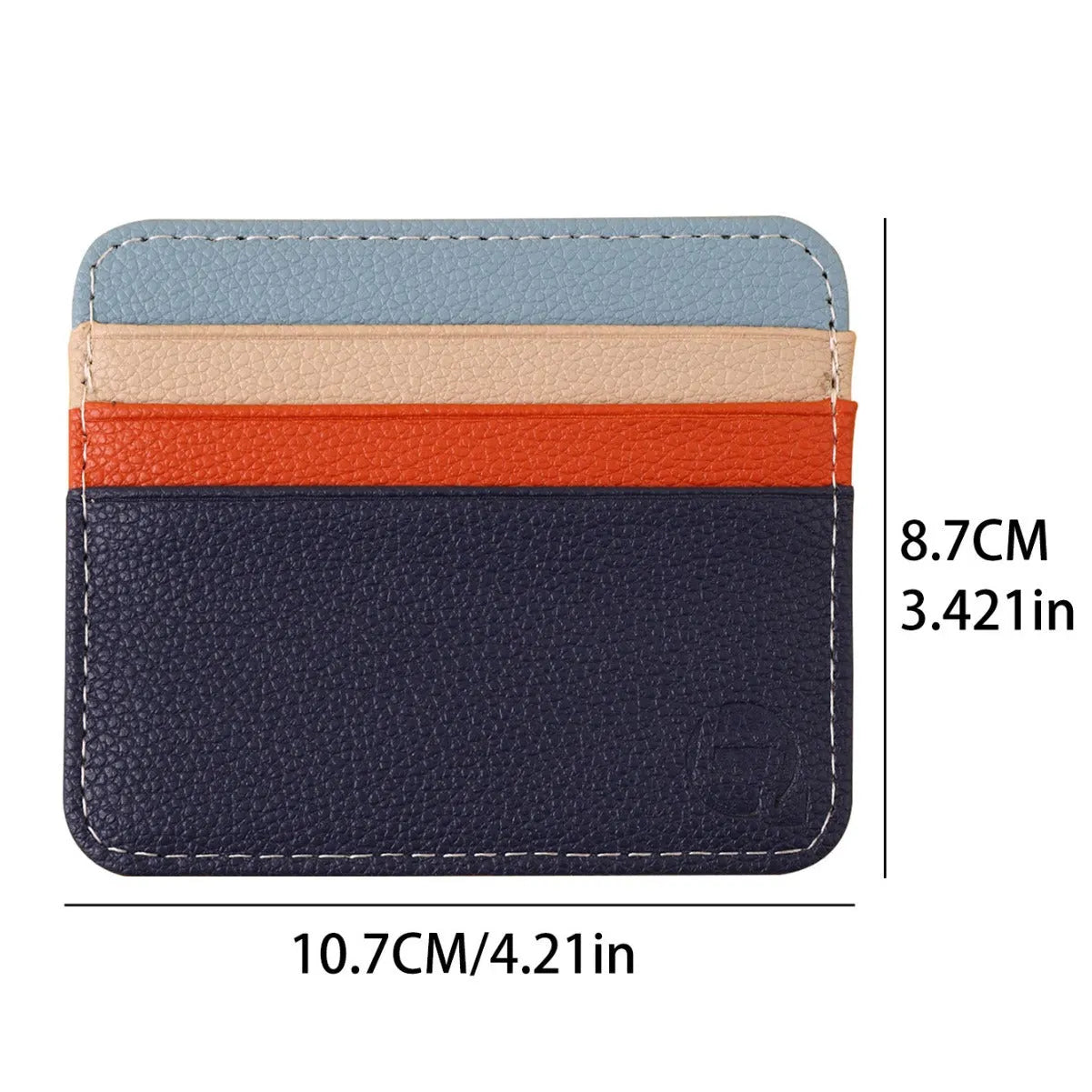 Fashion minimalist ultra-thin colour matching card holder in black PU material