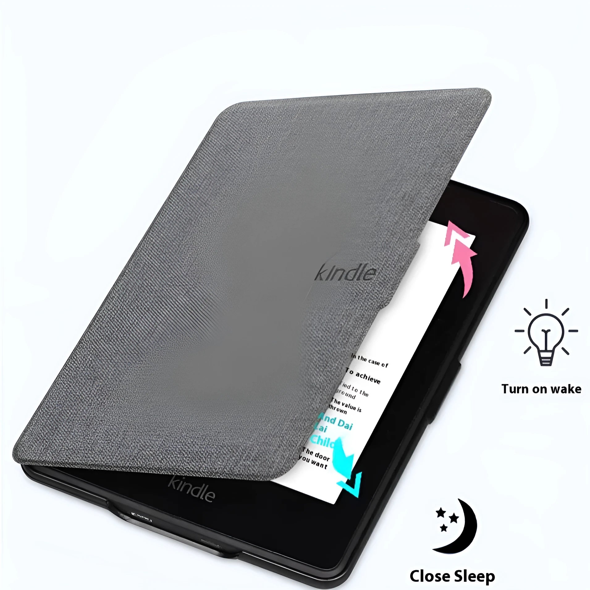 Magnetic leather hard protective case for Kindle Paperwhite Youth Edition in multiple colour options