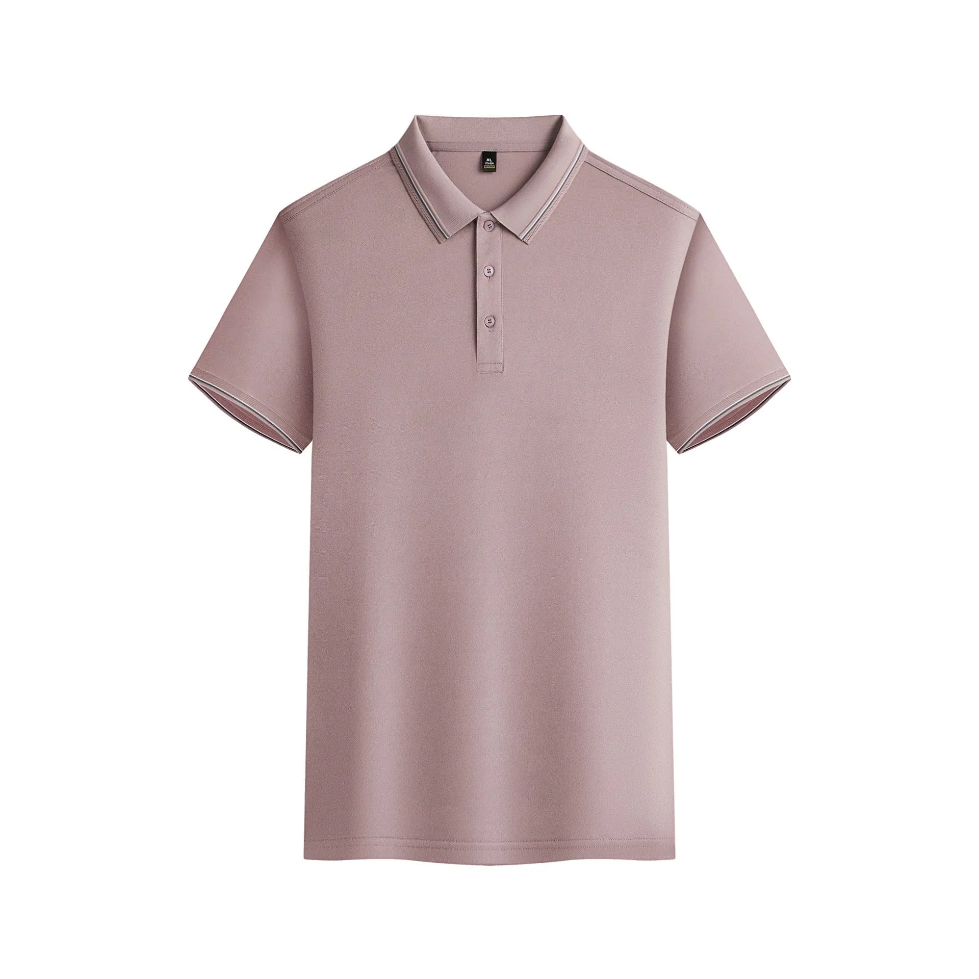 Summer quick-drying short-sleeved polo shirt in solid colour, polyester fibre fabric, size S to 5XL
