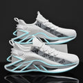 Men's breathable fly woven mesh casual exercise shoes in solid colour black