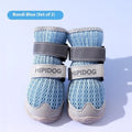 Summer breathable anti-scald dog shoes in Bondi blue colour for paw protection