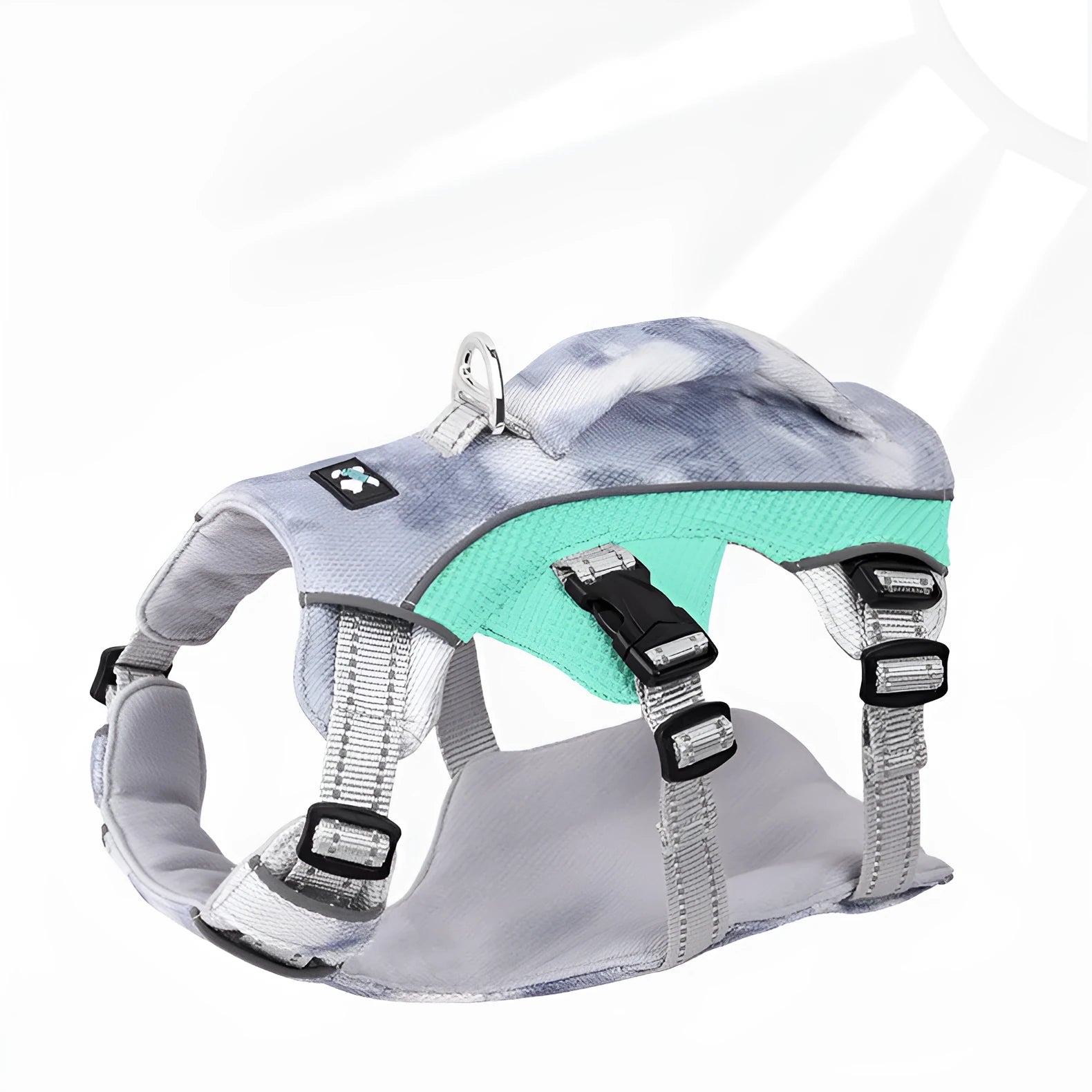 Reflective pet cooling clothes chest strap available in multiple colours with adjustable sizing options