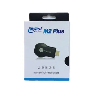 Wireless HDMI display dongle receiver in black for screen mirroring to TV monitor projector