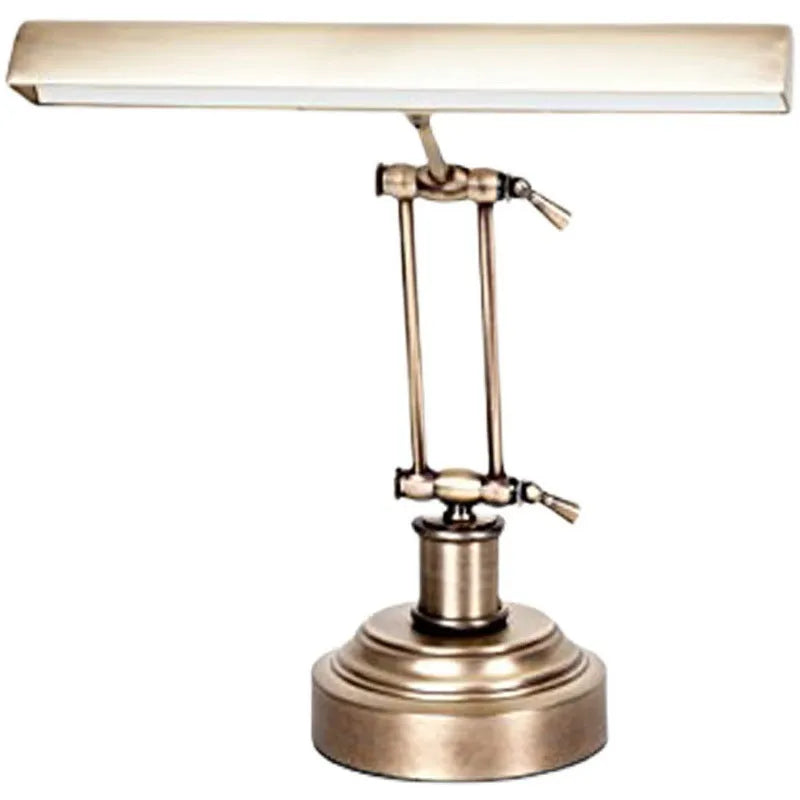Modern simplicity touch dimming table lamp with music spectrum pattern, metal shade in bronze, for piano practice