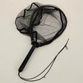 Portable small dip net fishing gear black aluminium alloy 30x40 cm hand net