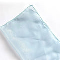 Arabesquitic silk flower bouquet bag in blue colour showing textured fabric surface