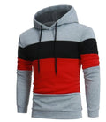 Men's fashion hooded sweatshirt in black and white, 70% polyester fibre, sizes S to 5XL