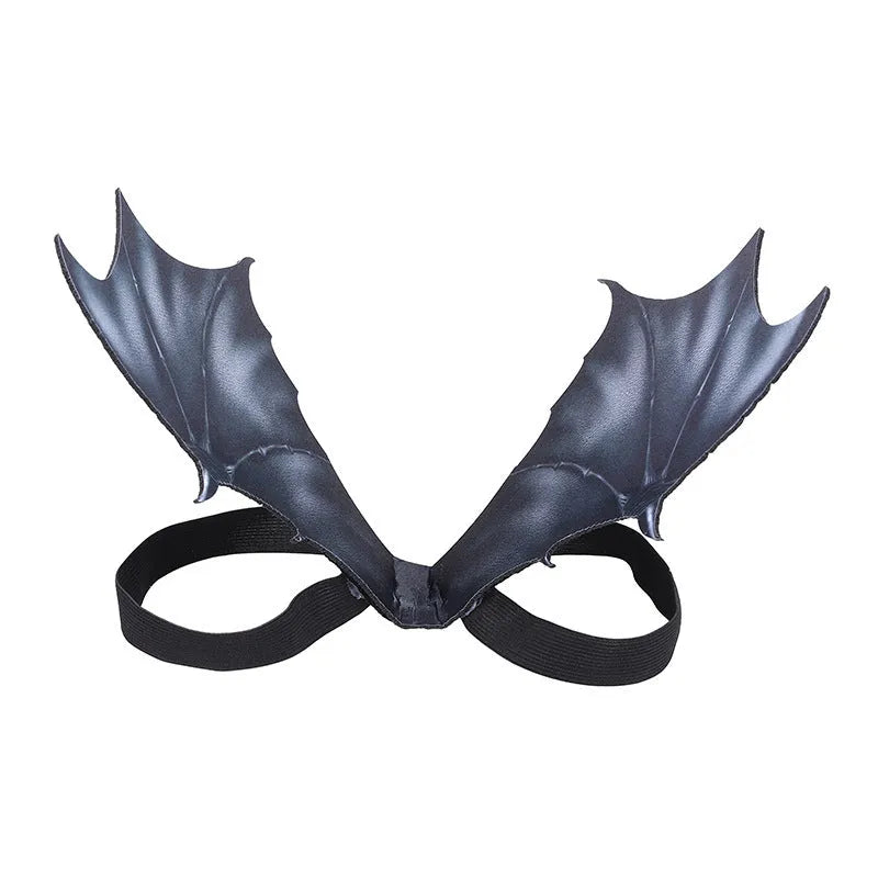 Black cloth bat wings Halloween costume for cats and dogs in three sizes