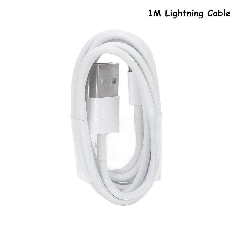 5V 2A USB travel wall charger with charging cable for iPhone and iPad devices