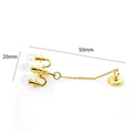 Mini retro metal ceiling light photo prop decoration in gold and silver 5x2cm