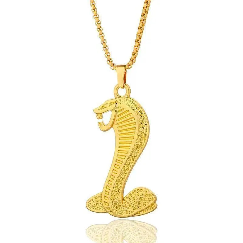 Women's geometric necklace with inlaid zircon stone on gold-coloured alloy chain