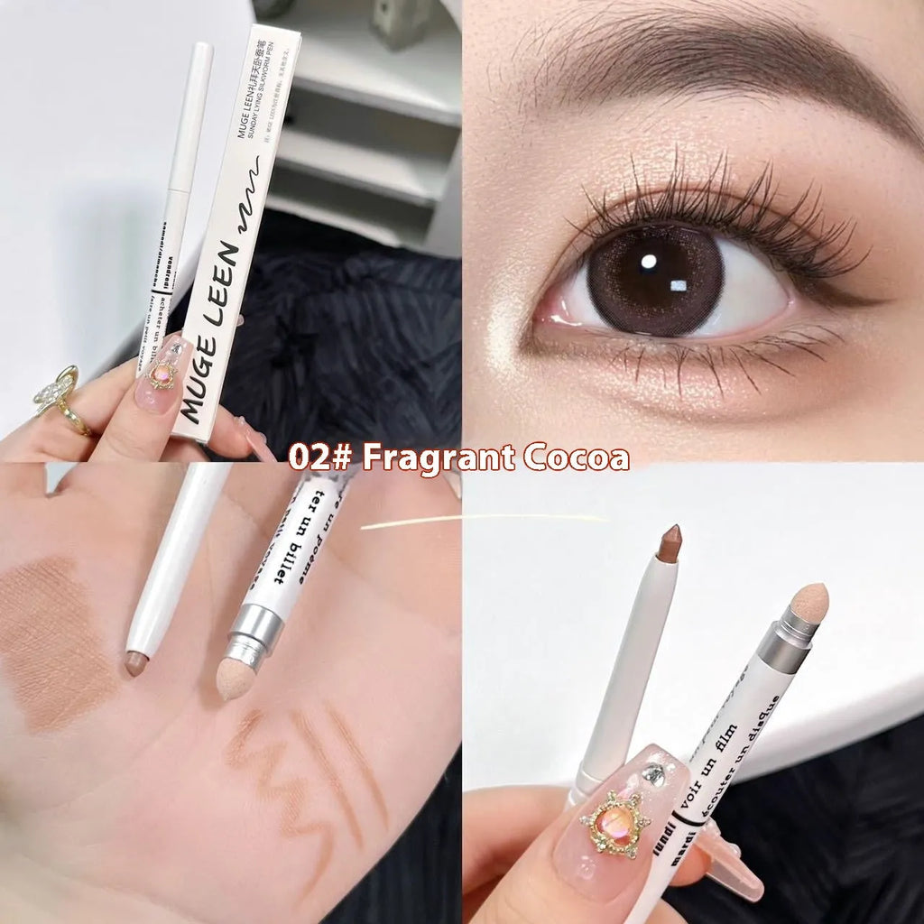 INS style eye shadow pen in a choice of six colours including camellia milk apricot and fragrant cocoa.