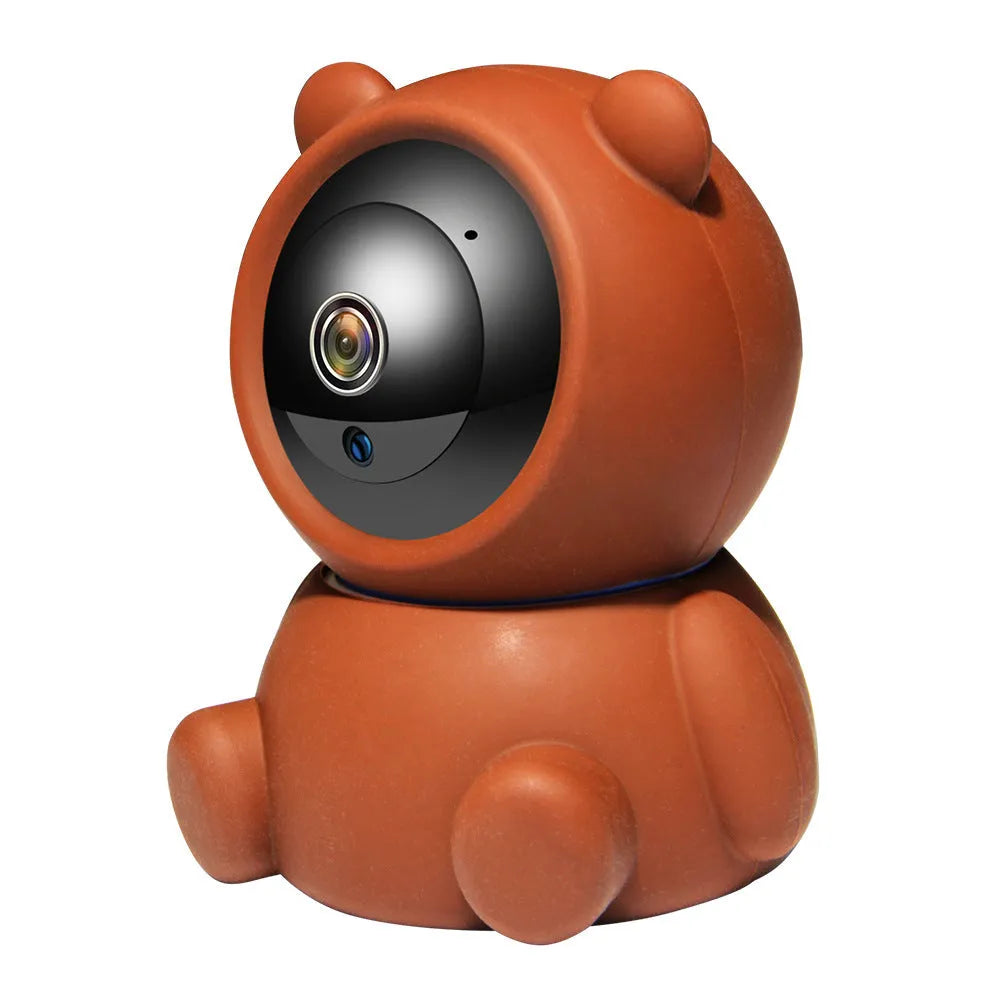 White wireless 1080P WiFi IP camera with IR night vision and auto tracking for home security
