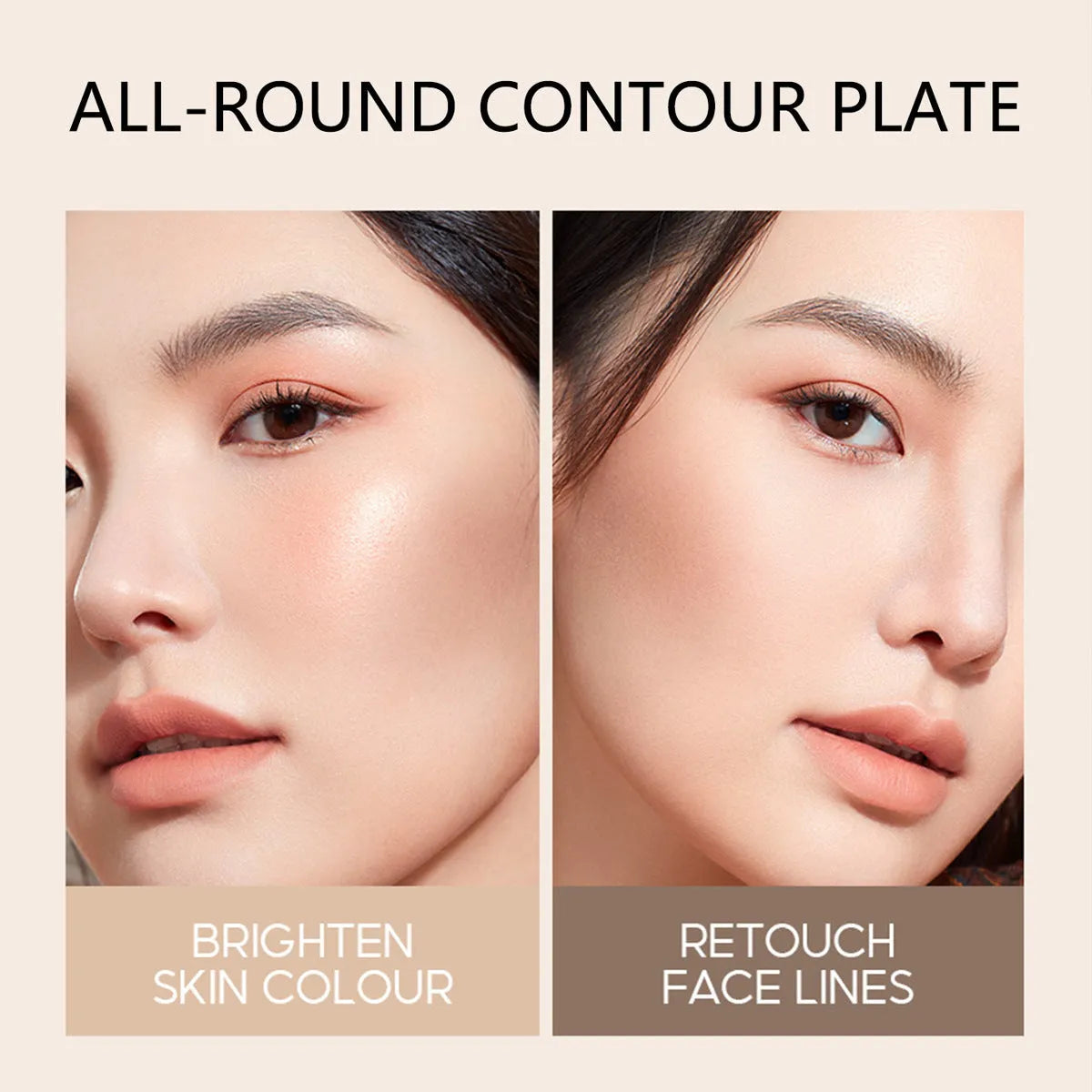 Matte brightening base contour compact 16.8g for women universal skin type F583 new colour box