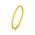 A brass gold plated women's ring in a simple bracelet design, shown in glossy, matte, and twist style variations.