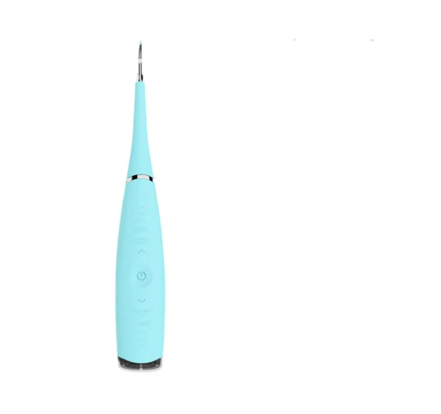 Household electric teeth cleaner in white with ultrasonic tartar removal tip, IPX6 waterproof, 3.7V