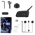 Motorcycle helmet Bluetooth intercom V6 Pro with mounting accessories and 800 metre communication range