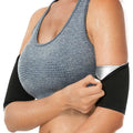 Arm band sports sweatband shown in blue, silver, black and yellow, and black and red colour options.