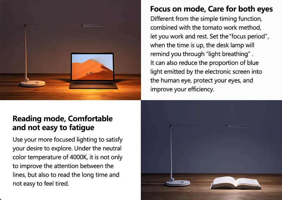 ProLED intelligent folding desk lamp with adjustable colour temperature and mobile app control.