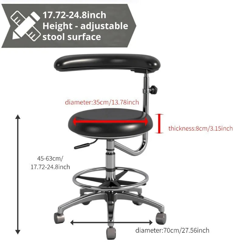 Black leather dental patient chair with electric hydraulic lifting mechanism for clinical positioning