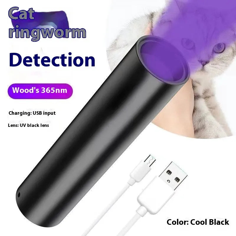 Aluminium alloy UV flashlight with 365nm purple light for scorpion detection