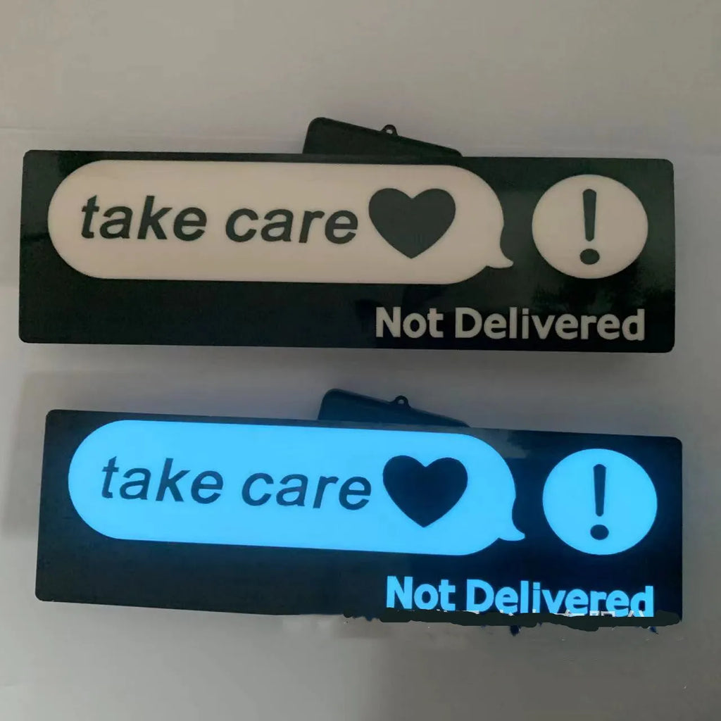 Car luminous sticker with white EL light glow, 27x4cm, showing Wanted text on a black interior surface