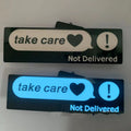 Car luminous sticker with white EL light glow, 27x4cm, showing Wanted text on a black interior surface