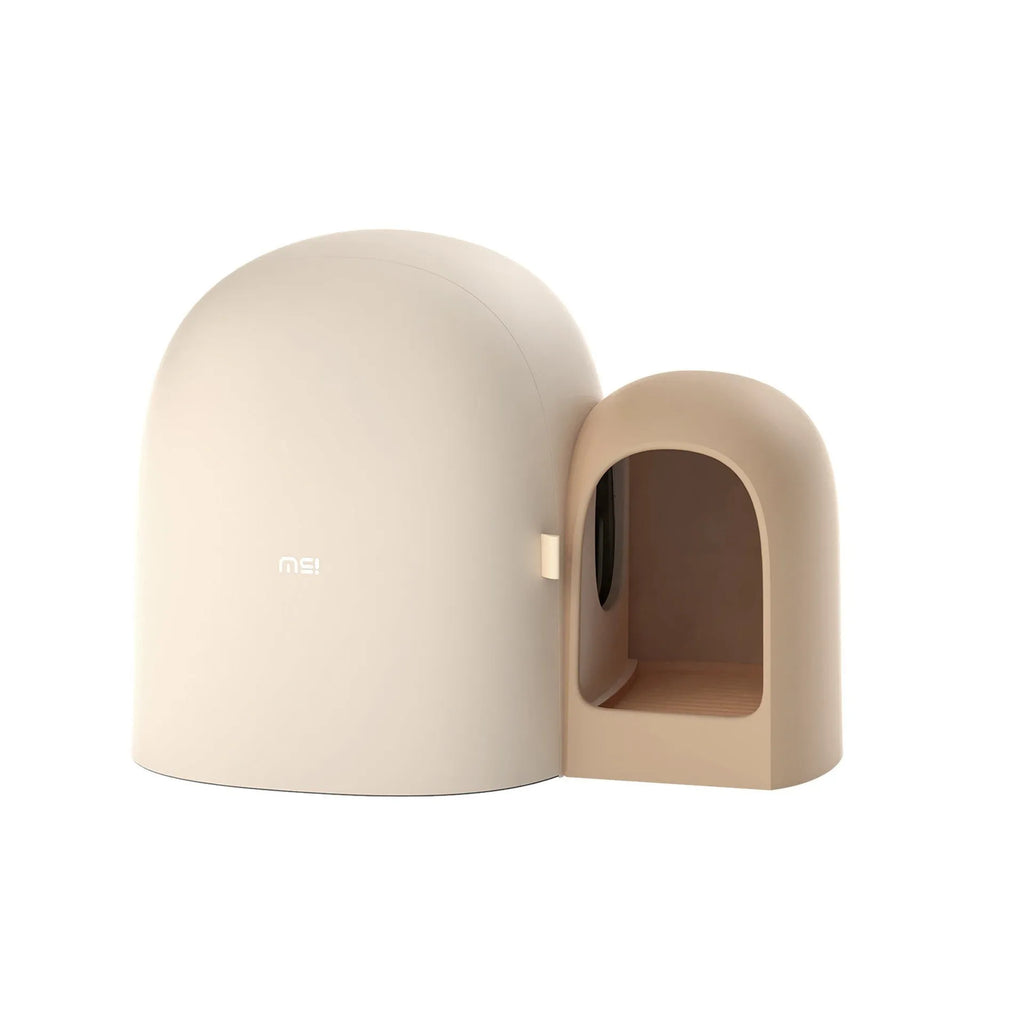 Fully enclosed oversized cat litter box in ABS plastic with dimensions 67.7cm x 49cm x 50cm