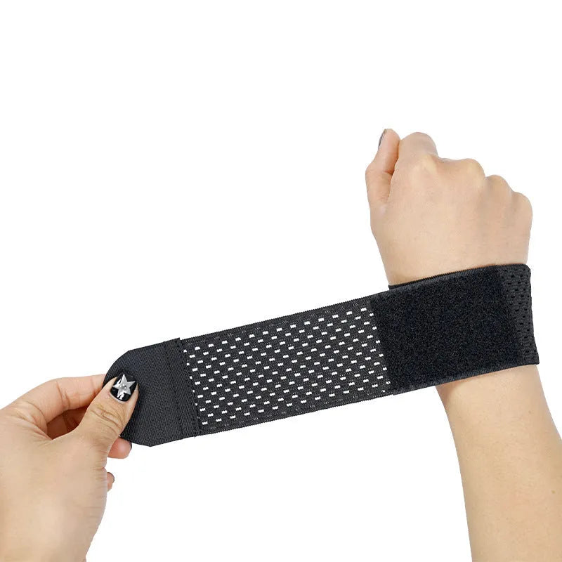 High elastic breathable athletic wristguards in pink, black and grey colours