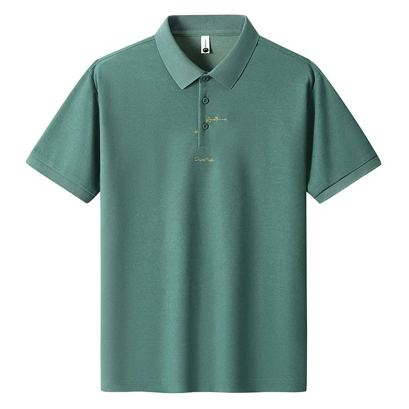 Men's loose fit cotton t-shirt in six colour options with letter pattern detail