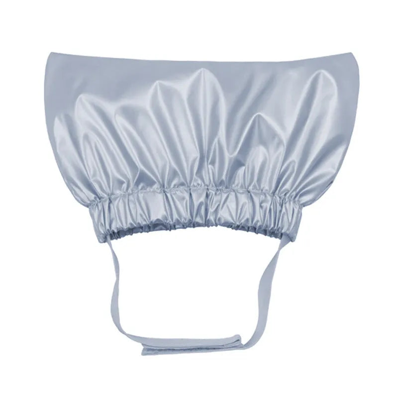Silver pink or gold adjustable non-woven fabric shower cap for cats and dogs with ear protection design