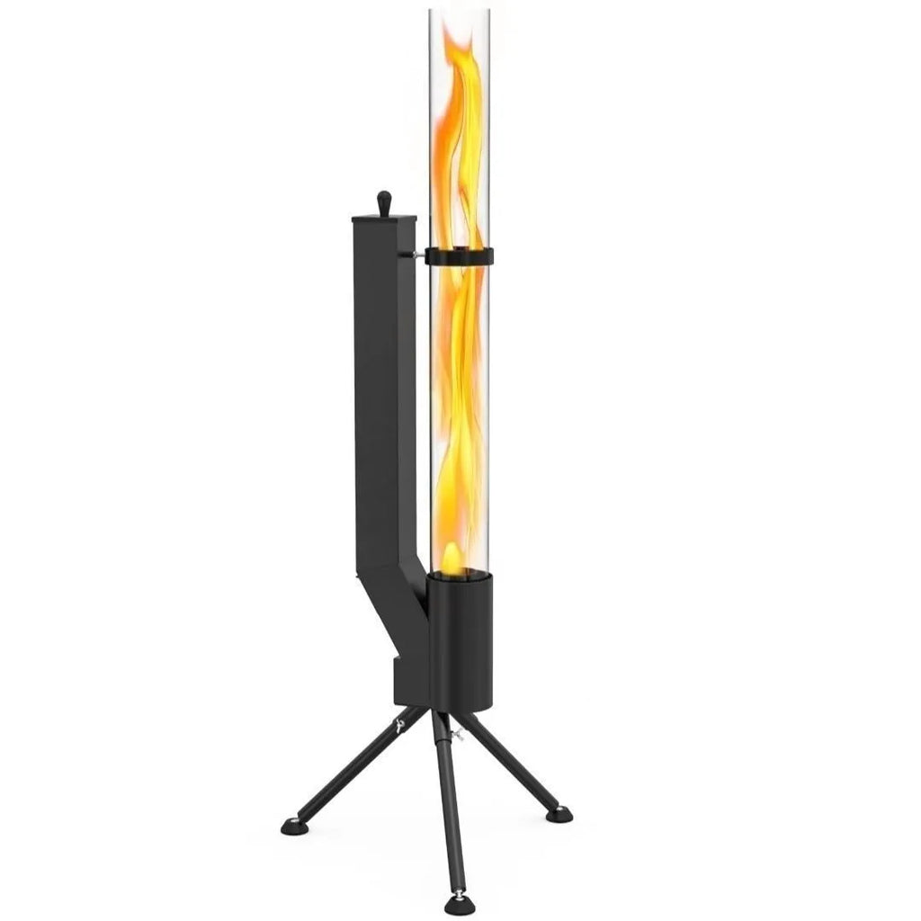 Vertical iron wood burning rocket furnace heating stove for courtyard decoration and heating