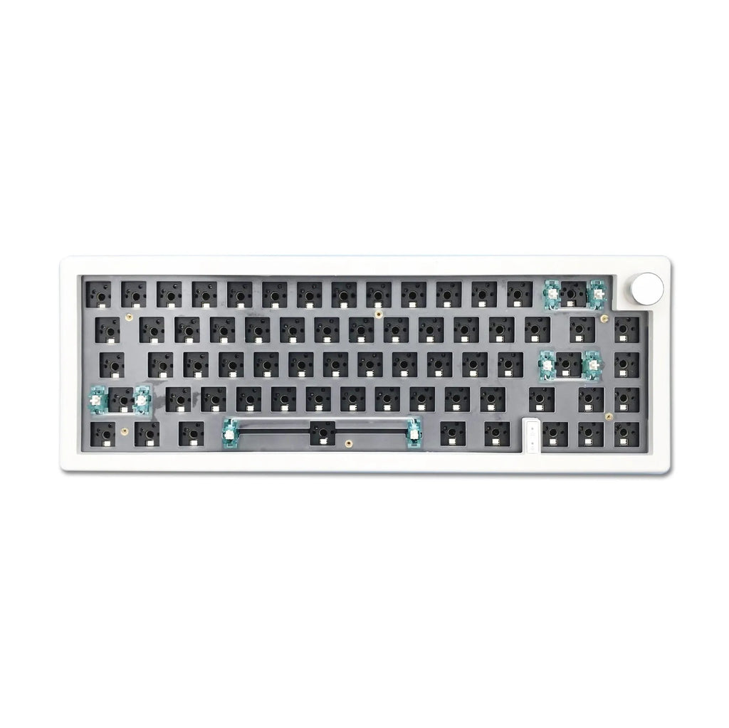 DIY mechanical keyboard kit with RGB backlighting, hot-swappable switches, and multiple colour options