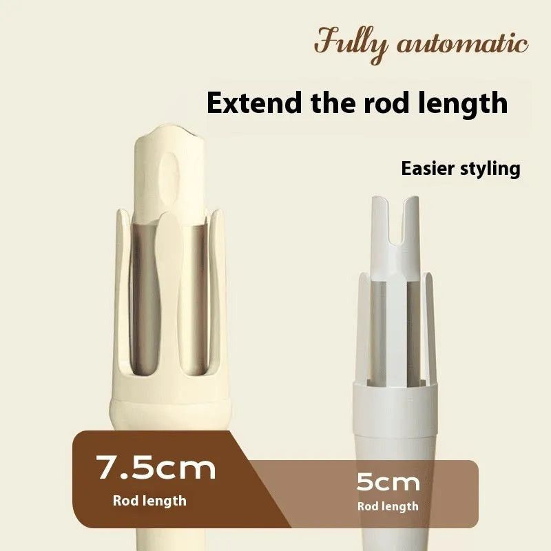 White brand automatic hair curler with 32mm barrel and choice of plug adapters