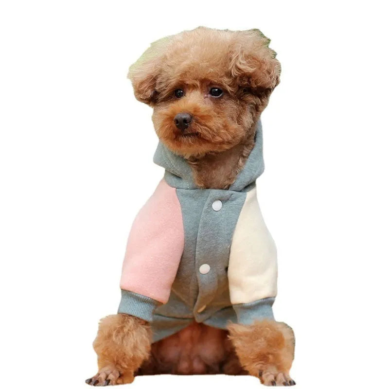 Brown cotton pet sweatshirt clothing for small dogs in various sizes