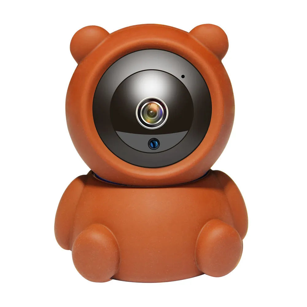 White wireless 1080P WiFi IP camera with IR night vision and auto tracking for home security