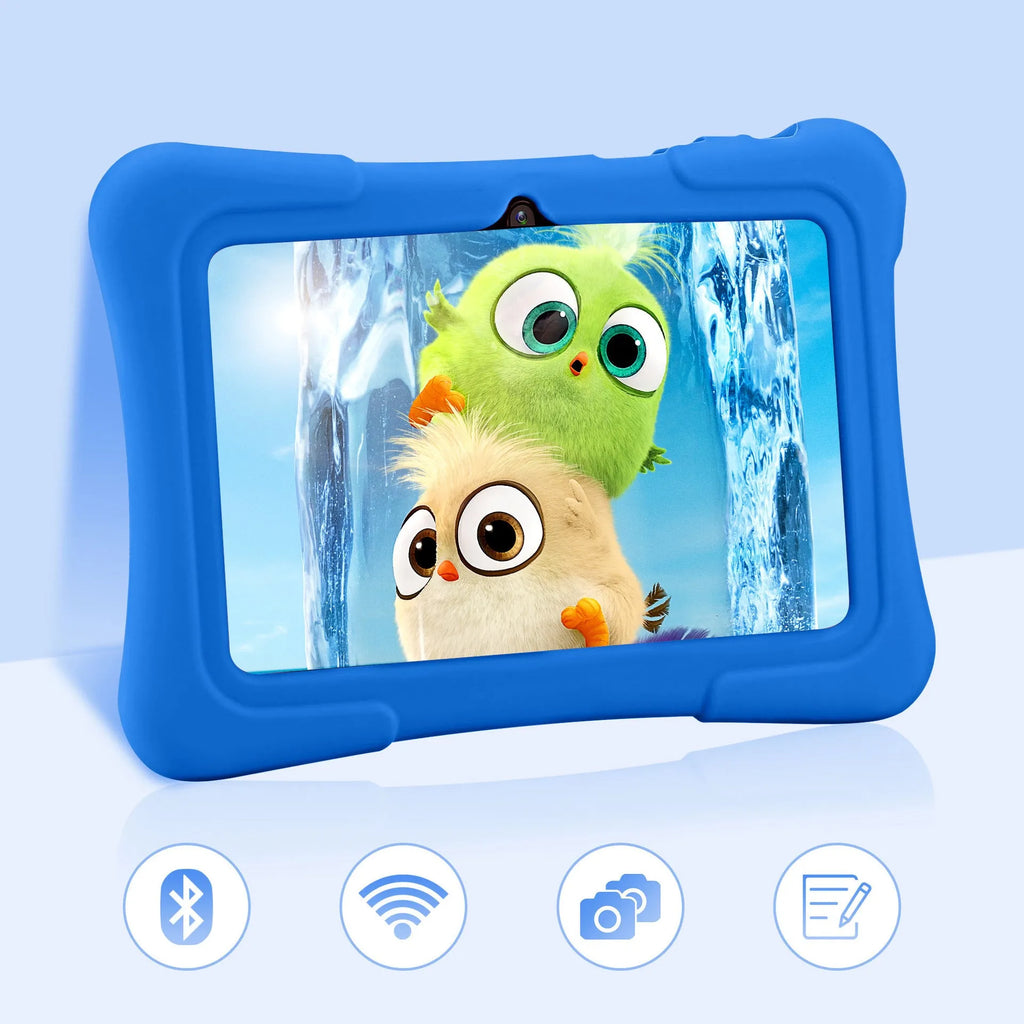 7-inch children's tablet computer with Full HD IPS screen in blue, green, or rose red