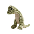 Grey, green, or orange durable squeaking chew toy for dogs resistant to bites.
