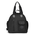 Outdoor backpack with large 48cm height, nylon construction, and sandwich pocket design in three colour options