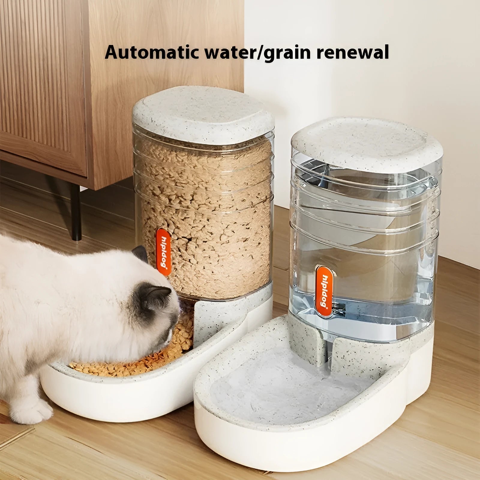Blue automatic pet water fountain with 3.8L capacity for dogs and cats