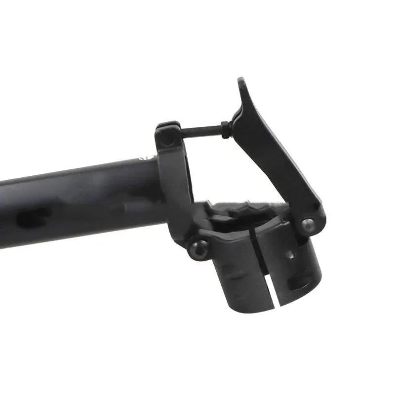 Black metal folding upright pole accessory for a Nanbo No. 9 electric scooter.