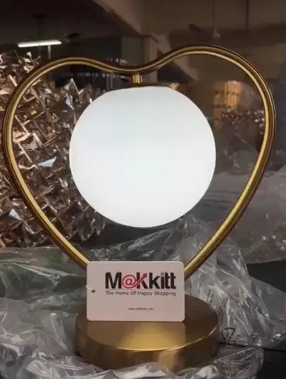 Transparent acrylic heart shaped wall lamp with LED lighting and adhesive mounting