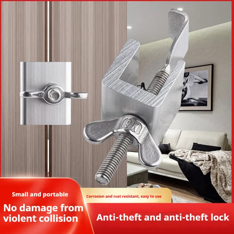 Portable hotel security lock door stopper made from stainless steel and aluminium alloy for travel use