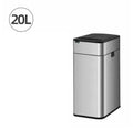 Stainless steel inductive smart trash can with automatic lid, square bucket design