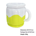 Bright yellow inflatable PVC ice bucket for beer steins and outdoor drinks