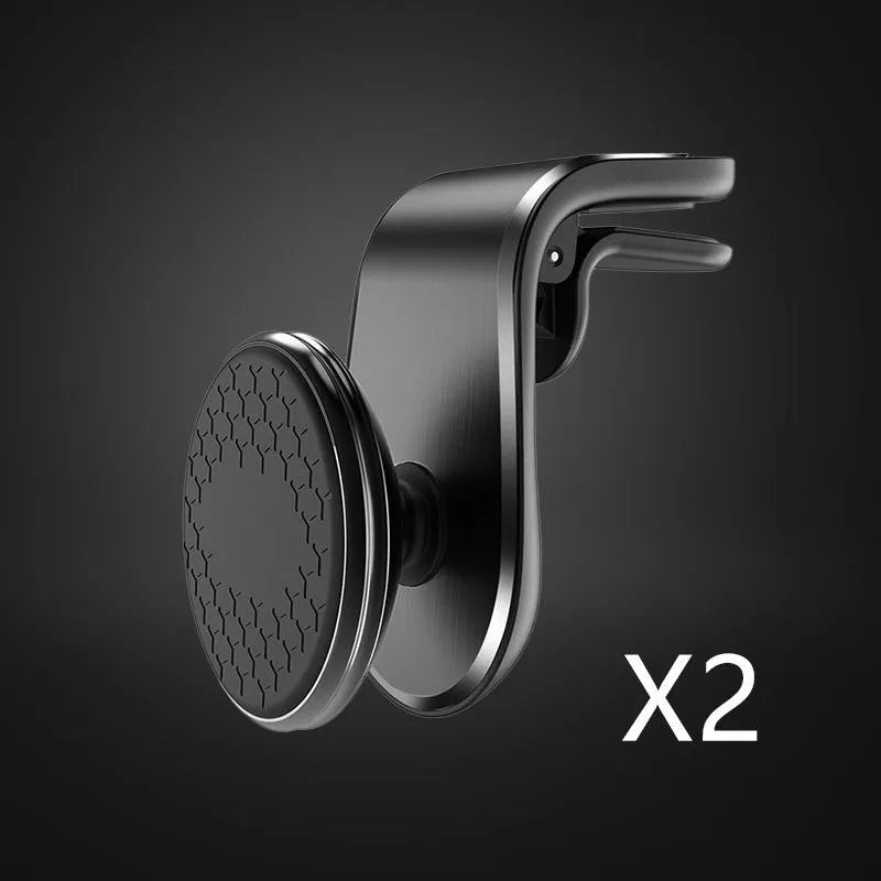 Car bracket phone holder with sticky gel pad in black mounted on car dashboard, universal fit for smartphones
