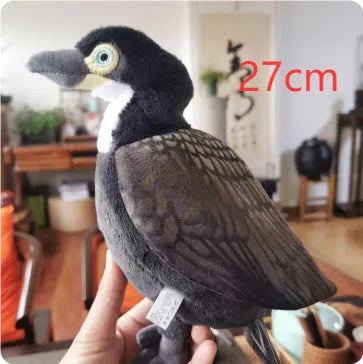 Guilin Lijiang cormorant medium plush doll in black and white 27cm tall polyester filled