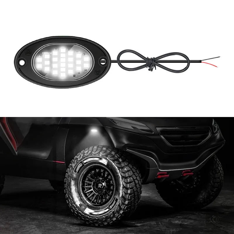 12V car LED chassis ambience light with ABS housing in blue colour option for universal vehicle fit